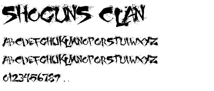 Shoguns Clan font
